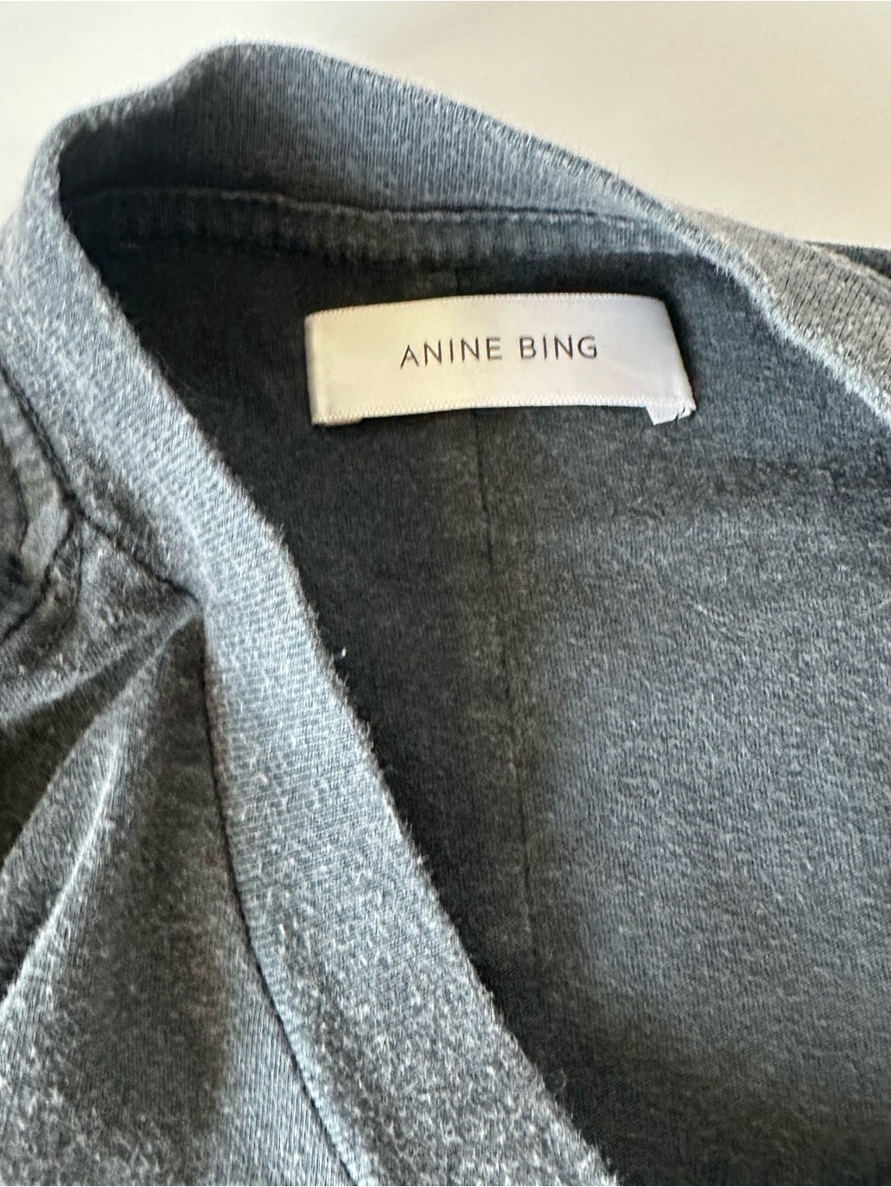 Anine Bing Washed Black Graphic Tee - Picture 3 of 4